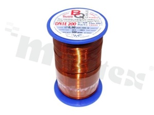 Insulated winding wire; with one layer of enamel insulation; diameter 0.90mm; SWG 20; -65+200 deg.C; 90m; 500g.