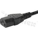 Kable zasilające, komputerowe; 2 m; Black; 3 A; PVC
