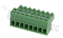 Pluggable terminal block; 3.50mm pitch; 8-ways; female; for wire 0.5-1.50mm2(28-16AWG); wire insertion direction same as plug-in direction; p.bronze contacts; brass cage; UL 300/8A