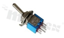 Przełącznik dźwigniowy; 2-pozycyjny; ON-ON; 8.2 x 5.2mm; konektory DPDT; dźwignia okrągła metalowa; 3A/125V