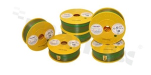 Przewód pojedynczy LGY/H05V-K; z wielodrutową miedzianą żyłą; zielony/brązowy; przekrój 0.75mm2; AWG 18; 500V; -40+105 st.C; 100m.