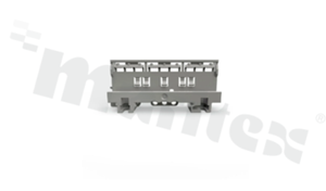 Adapter; do złączek 1-torowych 6mm2; montaż śrubowy na szynie TS 35; jasnoszary