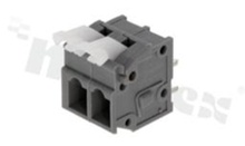 PCB terminal block; pitch 5.00mm; 2-ways; vertical entry; range wire 0.2-2.5mm2 (AWG 28-12); spring-loaded; orange; UL 300V/15A