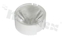Soczewka do diod LED high power; kąt rozsyłu: owalny 22 x 35 stopni FWHM; ilość diod: 1; rozmiar: okrąg 22.2mm; wysokość: 10.6mm; rodzaj materiału: PMMA; sposób mocowania: ramka