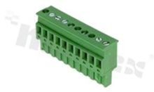 Pluggable terminal block; 5.00mm pitch; 10-ways; female; for wire 2.50mm2(28-12AWG); wire insertion direction 90° to plug-in direction; p.bronze contacts; brass cage;UL 300V/15A TUV 320V/10A