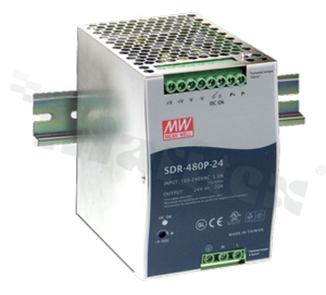 Zasilacz impulsowy; DIN; 480W; 48V; 10A; 90-264VAC; 127-370VDC