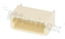 Header for PCB; pitch 1.00mm; 5-contacts; SMD; male; side entry; 50V/1A