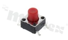 Przełącznik Tact Switch; SMD; wymiary korpusu 6.0x6.0; h=7.0mm; pionowy; o sile nacisku 250gf; przycisk okrągły; zmiana koloru: przycisk biały