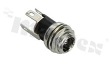DC socket; male; angled; pin diameter 2mm; hole diameter 5.6mm; panel