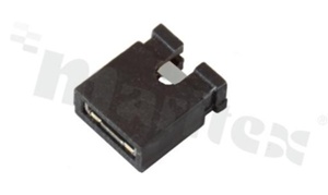 Mini-Jumper; height 6.0mm; pitch 2.54mm; open cover; black