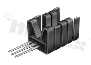 Heatsink; moulded TO-220; 19x14.5x12.7mm; black; anodized aluminium Al 99.5; RoHS.