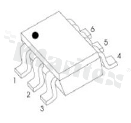 Tranzystor: NPN; bipolarny; 65V; 0.1A; 0.25W; -55+150 st.C; SMD; SOT-363