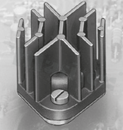 Radiator; odlewany; TO-3; 40x27x12.7mm; czarny; AlSi 12 Cu3; RoHS.