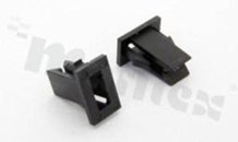 Holder for 2x5.0mm LED; black