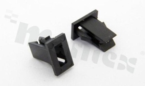 Oprawka diody LED; średnica LED 2x5.0mm; czarna