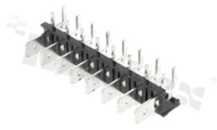 Terminal block; pitch 7.62mm; 8-contacts; THT; male; angled entry; 250V/25A; do konektorów faston 6.3x0.8mm