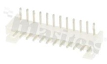 Header for PCB; pitch 2.00mm; 12-contacts; THT; male; side entry; 100V/2A