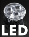 Soczewka do diod LED COB; kąt rozsyłu: 7 do 32 stopni FWHM; ilość diod: 3; rozmiar: okrąg 22mm; wysokość: 8.9mm; rodzaj materiału: PMMA; sposób mocowania: klej; kołek