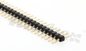 Pin Header; pitch 2.54mm; 1x30 pins; assembly: SMD; male; angled; single row