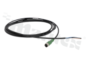 M8 connector; A-coded; female; cable length 3m; 4A/60VAC
