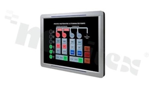 Bezwentylatorowy komputer panelowy 12.1''; z modułąmi rozszerzeń; procesor Intel i7/i5/i3; do 16GB RAM; IP65 front; 4 USB; 2COM; 2 LAN; głośniki 2x 1W; moduły rozszerzeń o Audio; USB;COM; HDMI;MPCIe; GPIO;CAN Bus; temperatura pracy od -10+50C
