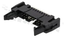 Full shrouded header for PCB; pitch 2.54mm; 20-contacts; THT; male; top entry