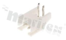 Header for PCB; pitch 2.50mm; 3-contacts; THT; male; side entry; 250V/3A; outside legs kinked