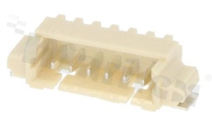Header for PCB; pitch 1.25mm; 6-contacts; SMD; male; side entry; 125V/1A