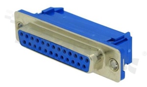Złącze D-Sub; gniazdo żeńskie; 25-stykowe; zaciskowe; otwór bez gwintu