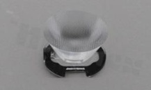 Soczewka do diod LED high power; kąt rozsyłu: 28 do 31 stopni FWHM; ilość diod: 1; rozmiar: okrąg 26mm; wysokość: 14.9mm; rodzaj materiału: PMMA; sposób mocowania: taśma; kołek