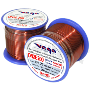 Insulated winding wire; with two layers of enamel insulation; diameter 1.20mm; SWG 18; -65+200 deg.C; 24m; 250g.