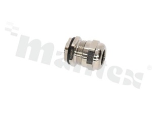 Cable gland M16; Nickel-plated brass; M16x1.5 4-8mm; Flat O-ring; with lock nut