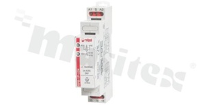 Przekaźnik impulsowy; bistabilny; prąd znamionowy 16A; napięcie sterujące 24VAC/DC; pojedynczy styk przełączny (1P); 16A/24VDC; 16A/250VAC