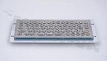 Klawiatura przemysłowa IP65; miniaturowa; 66 klawiszy; USB; stal nierdzewna; wandaloodporna; wymiary 230x87 mm