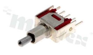 Toggle switch; 3 positions; 8.2 x 5.2mm; pin terminals DPDT; metal lever; 3A/125V