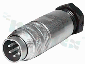 Plug C091D series; 3 pins; male; straight; field installable (screw); for wire 6-8mm2; solder; contact plating: silver plated; IP67