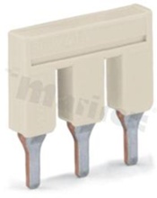 Bridge for din rail terminal blocks; 3-track; light grey; 800V/41A