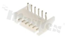 Header for PCB; pitch 2.50mm; 6-contacts; THT; male; side entry; 250V/3A