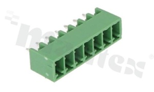 Listwa zaciskowa rozłączalna; w rastrze 3.81mm; 7-torowa; męska; pionowa; zabudowana; UL 300V/10A; TUV:300V/10.5A