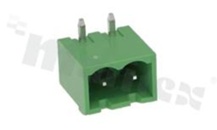 Pluggable terminal block; pitch 5.00mm; 2-ways; male; R/A pin header; closed type; UL 300V/16A; TUV:3200V/20A