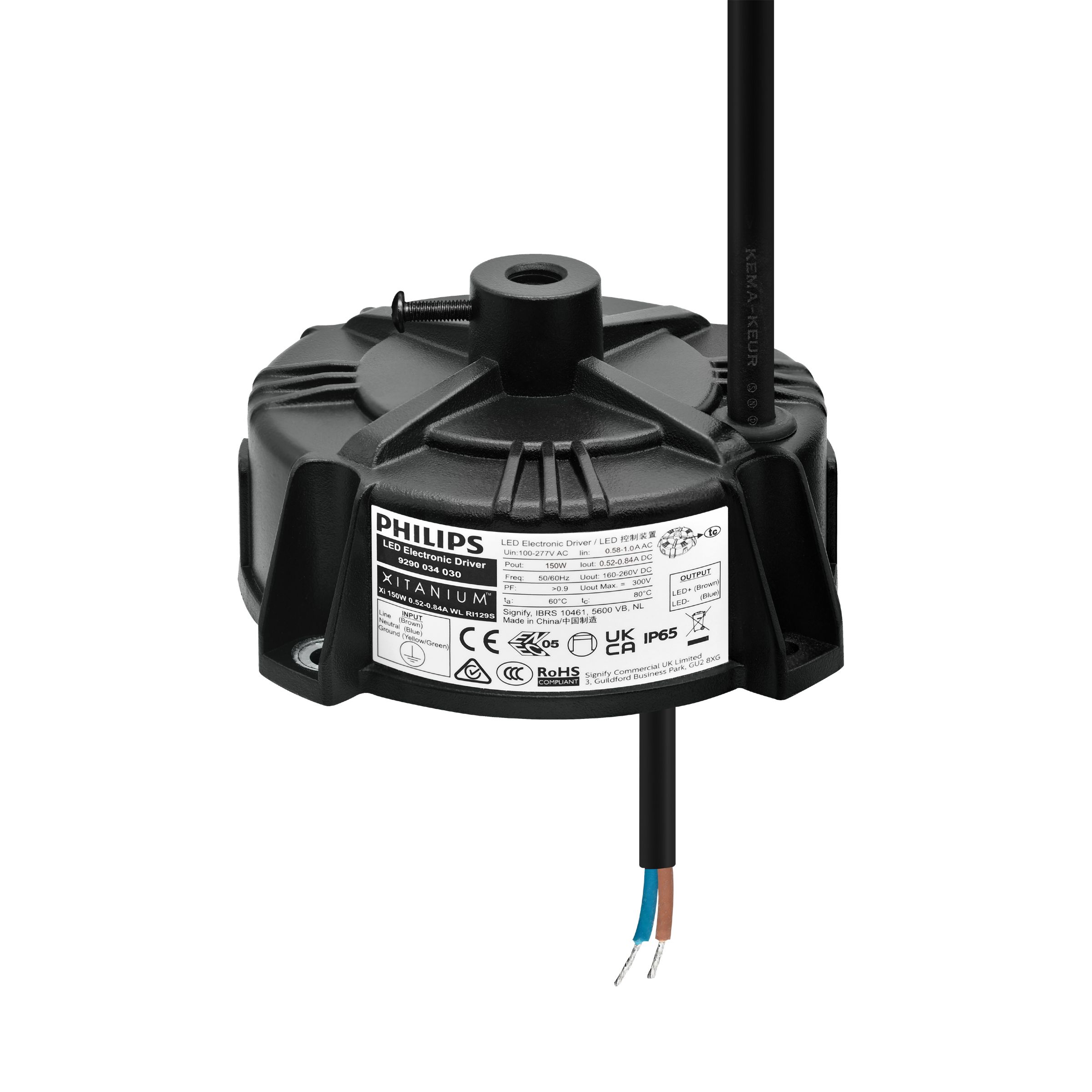 Zasilacz impulsowy; LED; z opcją ściemniania; 150W; 160-260V ; 0.52-0.84A; 200-254VAC; IP65