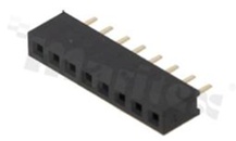 Listwa stykowa do PCB; w rastrze 2.00mm; 1x8 styków; montaż: THT; żeńska; prosta; jednorzędowe
