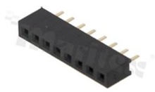 Listwa stykowa do PCB; w rastrze 2.00mm; 1x8 styków; montaż: THT; żeńska; prosta; jednorzędowe