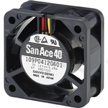 Fan; DC; 12VDC; 40x40x20mm; 0.225m3/min; 33.0dB.