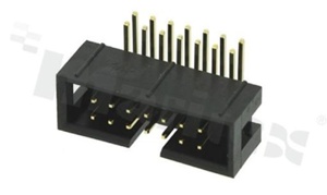 Złącze do PCB; w rastrze 2.54mm; 14-stykowe; montaż: THT; męskie; kątowe