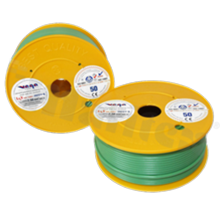 Przewód pojedynczy LGY/H05V-K; z wielodrutową miedzianą żyłą; zielony; przekrój 2.50mm2; AWG 14; 500V; -40+105 st.C; 50m.