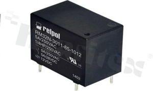 Electromagnetic relay; contact rating current 5A; coil voltage 12VDC; changeover contact (1P); 5A/28VDC; 5A/250VAC