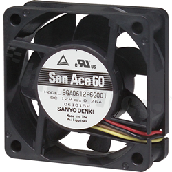 Fan; DC; 24VDC; 60x60x20mm; 0.34m3/min; 18.0dB.