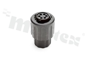 Standard Connector circular; male; straight; plug; end cap Sz 10 6 p