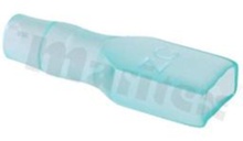 Insulation sleeve for flat connector 6.3mm; for wire OD=3.5mm; L=25mm; W=7.8mm;; green